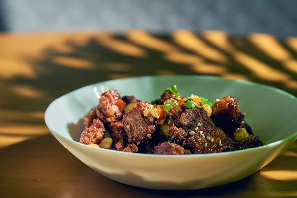 Gegrillte Schweinerippchen Vom Grill Mit Sesam Und Erdnüssen Chinesische Rezepte — Stockfoto