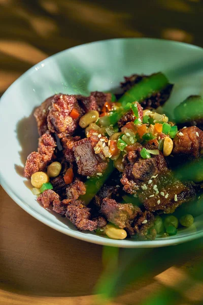 Gegrillte Schweinerippchen Vom Grill Mit Sesam Und Erdnüssen Chinesische Rezepte — Stockfoto