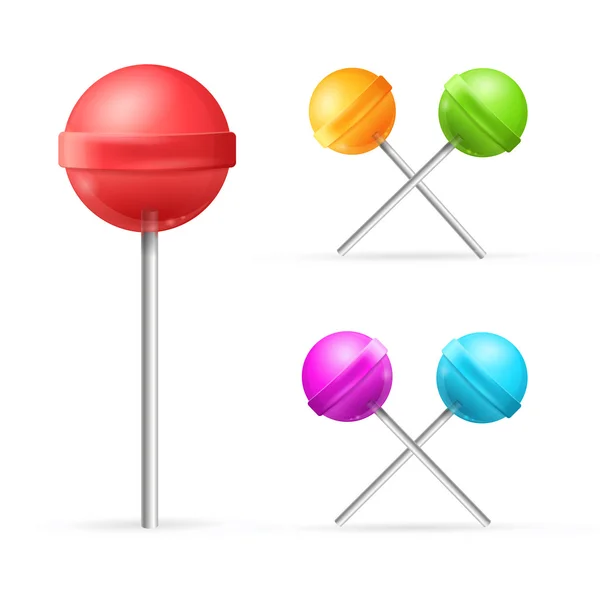 Set of Different Lollipops. Vector — Stock Vector