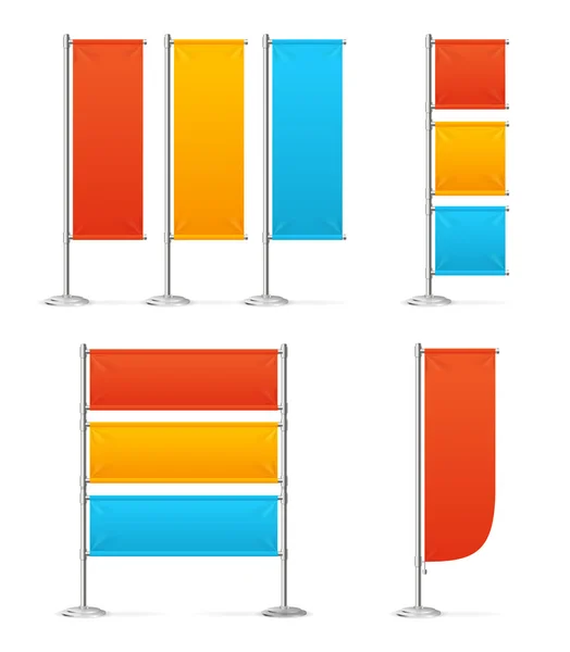 Blanc Banner testmodellen vlagkleur. Vector — Stockvector