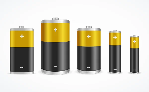 Batterij-Set. Vector — Stockvector