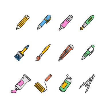 Kalem Icon Set. Vektör