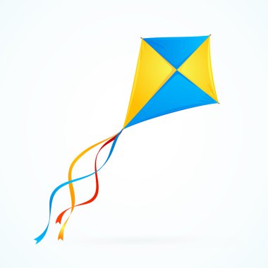Colorful Kite. Vector clipart
