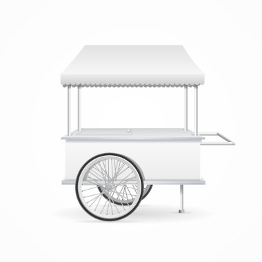 Pazar sepeti şablon. Vektör