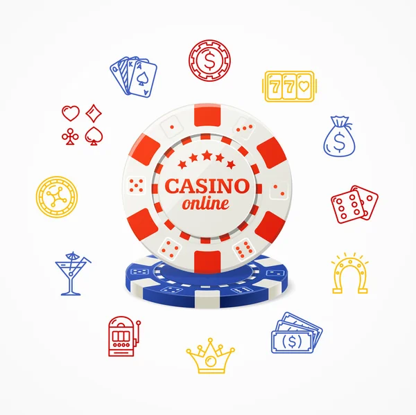 Casino kavramı. Vektör — Stok Vektör