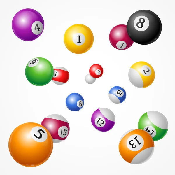 Billiard Balls Background. Vektor - Stok Vektor