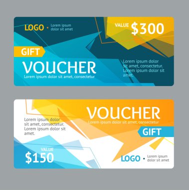 Hediye çeki şablonu. Vektör