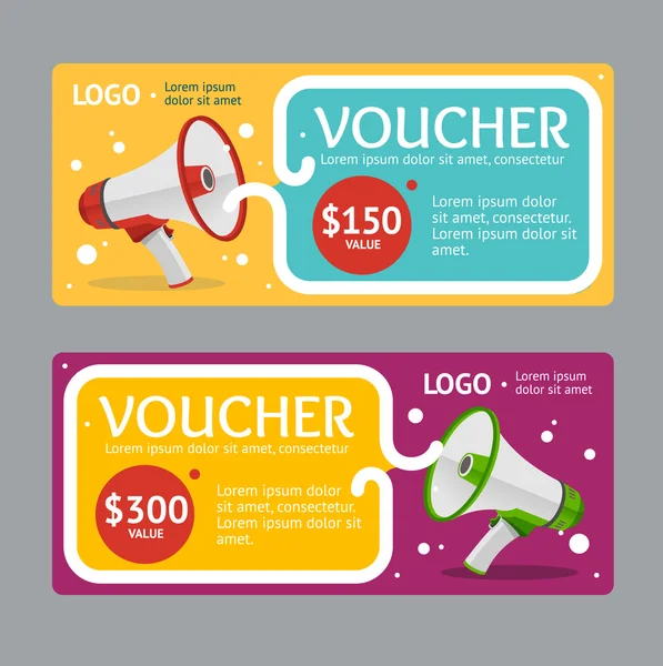 Hediye çeki şablonu. Vektör