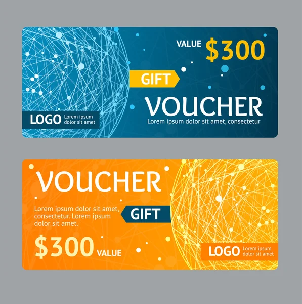 Hediye çeki şablonu. Vektör