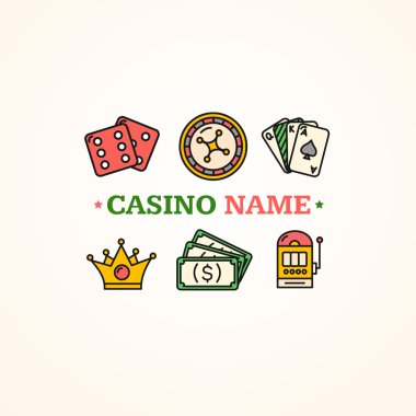 Casino kavramı. Vektör
