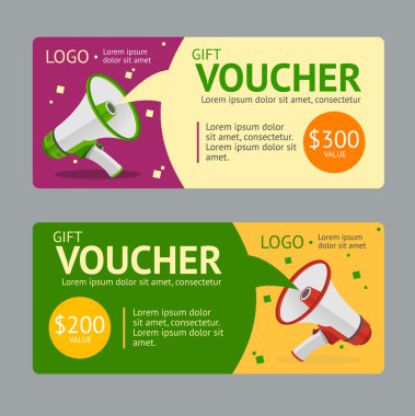 Hediye çeki şablonu. Vektör