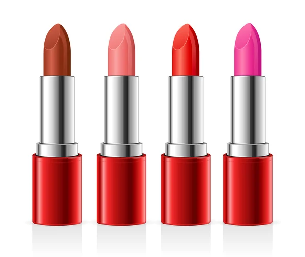 Realistic Lipstick Set. Vector — Stock Vector