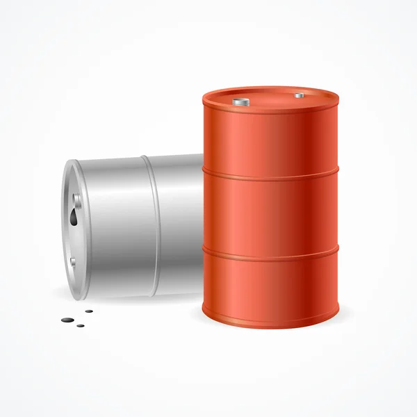 Tambores de barril de petróleo. Vector — Archivo Imágenes Vectoriales