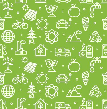 Ekoloji arka plan deseni. Vektör