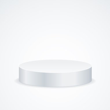 Gerçekçi yuvarlak boş podyum. Vektör
