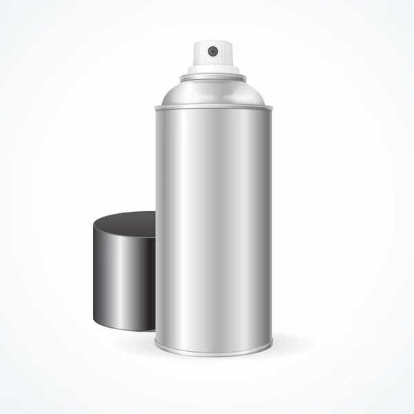 Plantilla de latas de aluminio en blanco. Vector — Archivo Imágenes Vectoriales