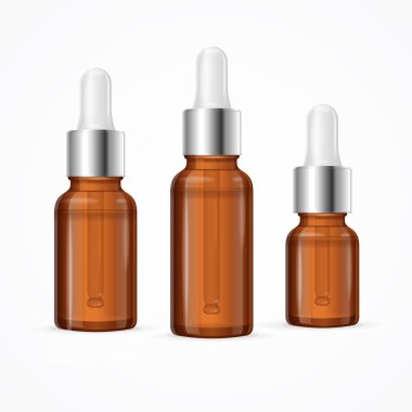 Esans şişesi paket kümesi. Vektör