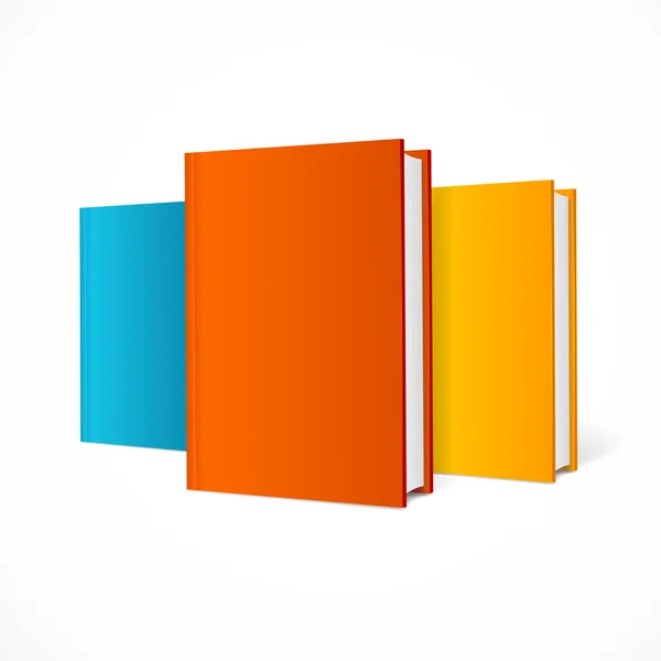 Conjunto de libros de color. Vector — Vector de stock