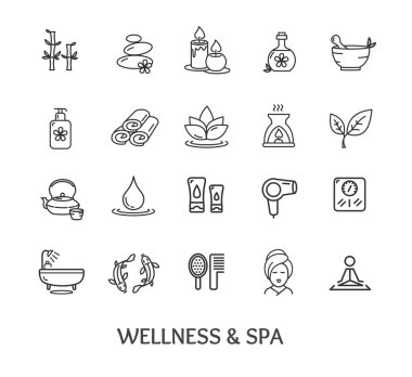 Spa Icon Set. Vektör