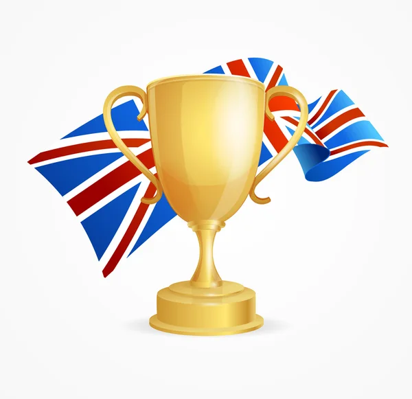 Greate britain winning golden cup concept. Vektor — Stockvektor