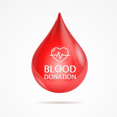Kan bağışı kavramı. Vektör