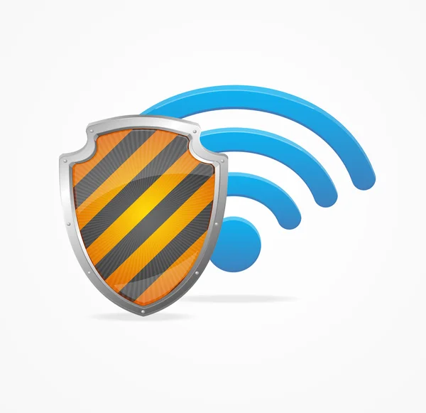 Concepto de seguridad Wifi. Vector — Vector de stock