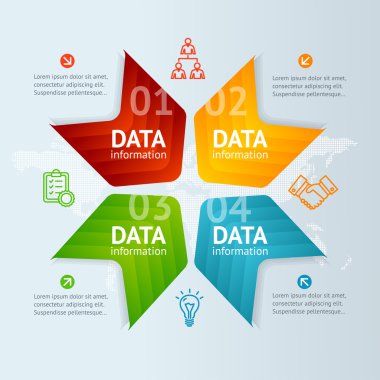 Infographic ok ile. Vektör