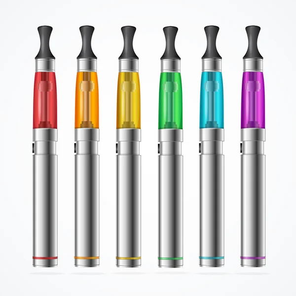 Colorido vaporizador E-sigaret Set. Vector — Archivo Imágenes Vectoriales