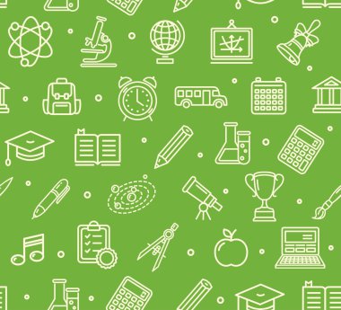 Okul arka plan deseni. Vektör