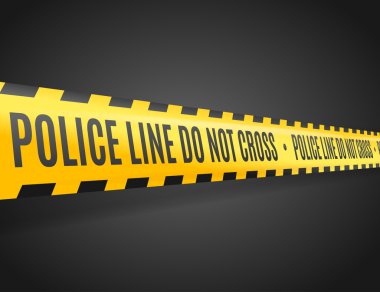 Polis metinle değil çizgiyi. Vektör