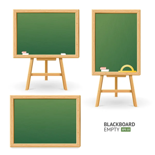 Green Board Set. Different View. Vector — Stock Vector