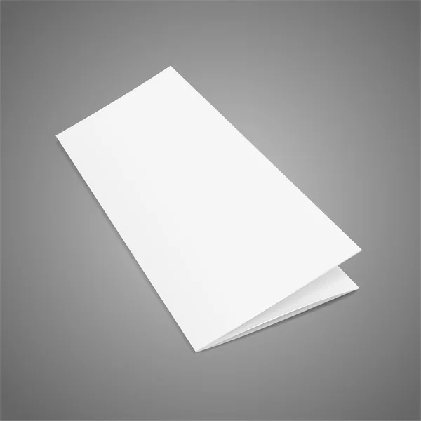 Κενό διπλωμένο φυλλάδιο πρότυπο λευκό χαρτί. Διάνυσμα — Διανυσματικό Αρχείο