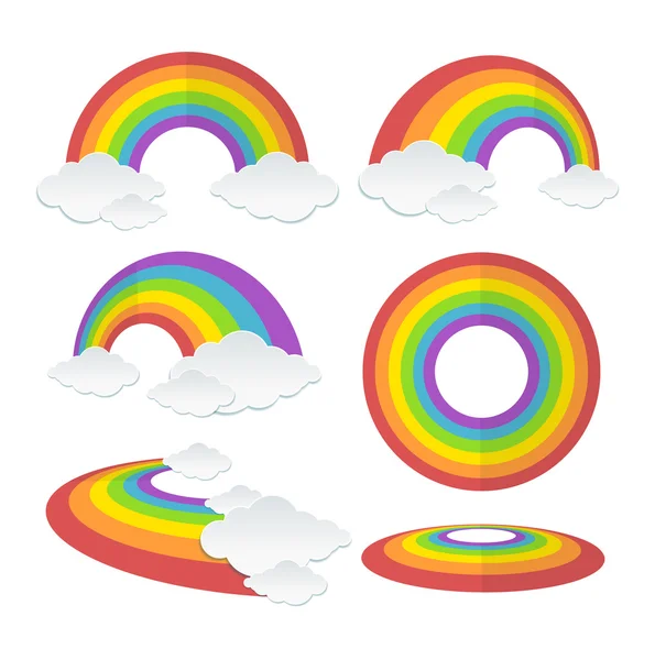Rainbow Set. Vektor — Stock vektor