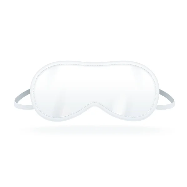 Ρεαλιστική Λεπτομερής 3d κενό λευκό πρότυπο μάσκα ύπνου Mockup. Διάνυσμα — Διανυσματικό Αρχείο