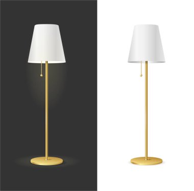 Gerçekçi Detaylı 3d Lamba Döşemesi. Vektör