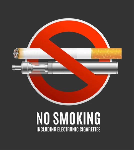 Реалістична концепція 3d Без куріння. Векторні — стоковий вектор