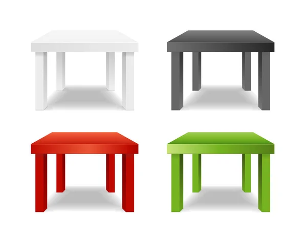 Набор трехмерных цветных столов. Вектор — стоковый вектор