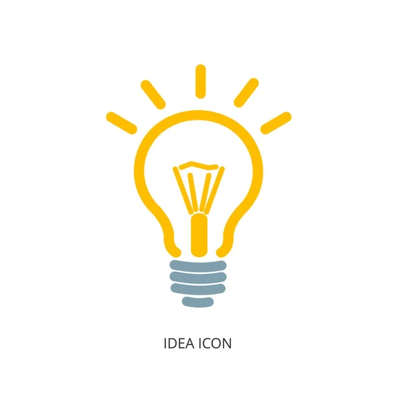 Electric Illumination Light Bulb Idea Icon. Vector — Stock Vector