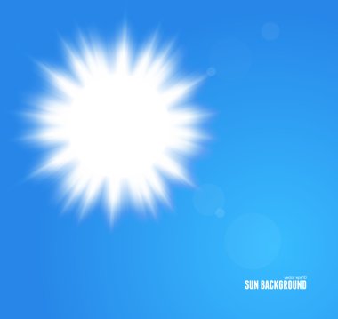 Mercekli güneş ışığı, vektör arkaplanı