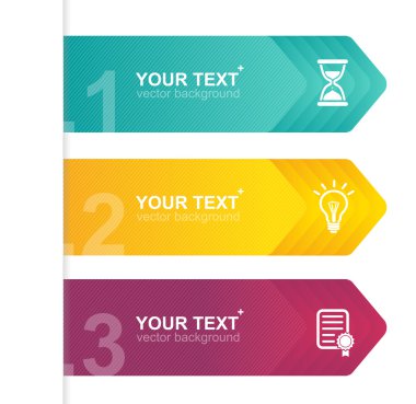 Vektör infographics seçenekleri 1 2 3 banner