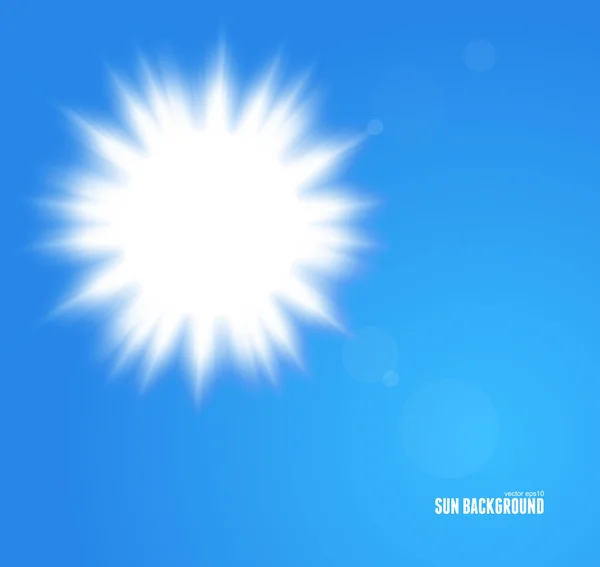 Soleil avec fusée éclairante, fond vectoriel — Image vectorielle