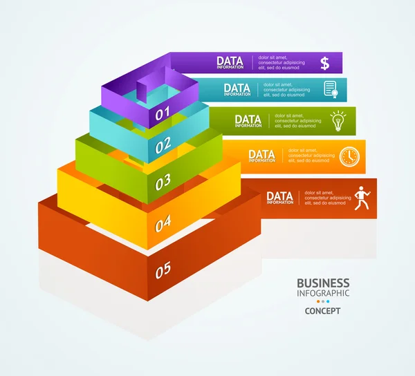 Gráfico de pirámide vectorial para diseño de infografías — Vector de stock