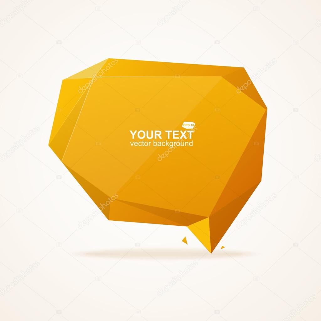 Abstract origami polygonal shape vector