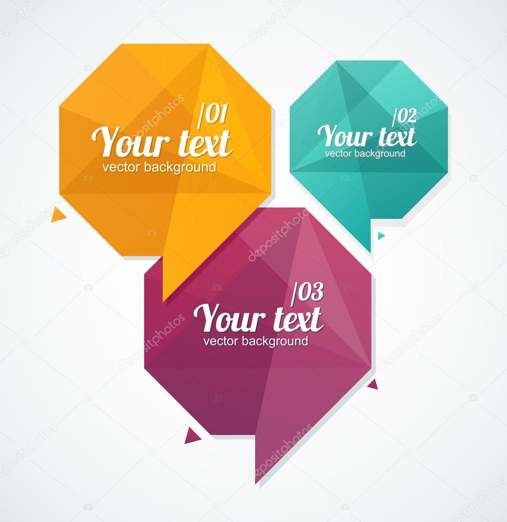 Vector infographics options banner 1 2 3