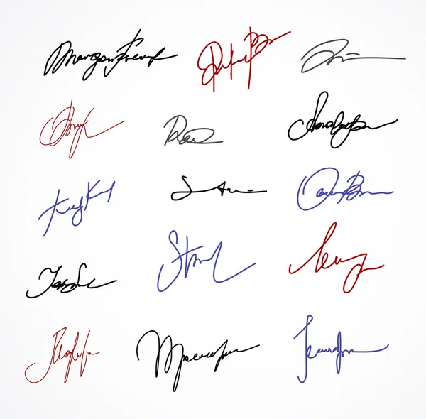 Векторний підпис вигаданий Автограф на білому Векторна Графіка