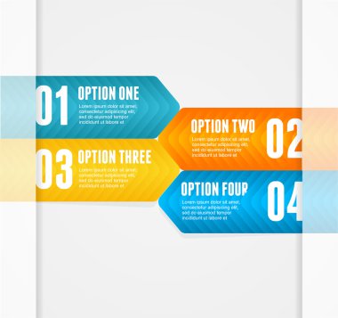 Vektör infographics seçenekleri 1 2 3 4 banner