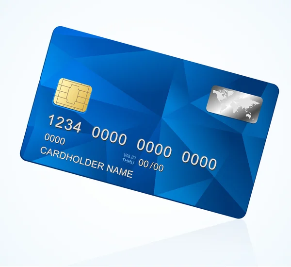 Vector creditcard blauw. — Stockvector