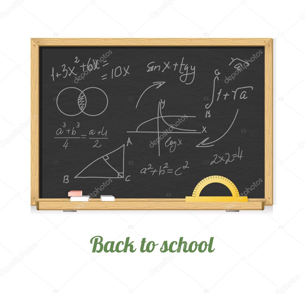 Vector black chalkboard