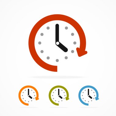 Vektör renk saat simgesi.