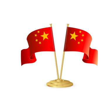 İzole Çin vektör masa bayrağı